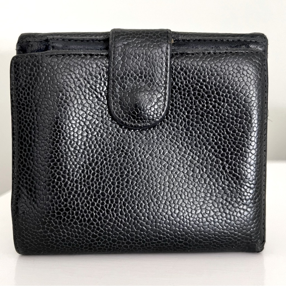 Authentic CHANEL Caviar Black Leather Wallet - Picture 2 of 10